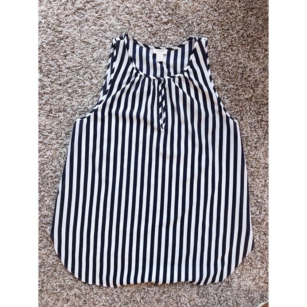 J. Crew Striped Silk Blouse